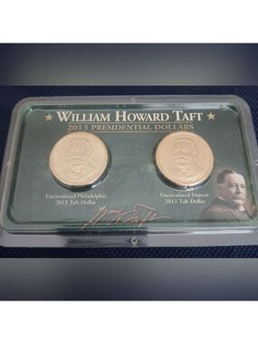 Set Of Uncirculated 2013-D/P William Howard Taft Presidential Dollars